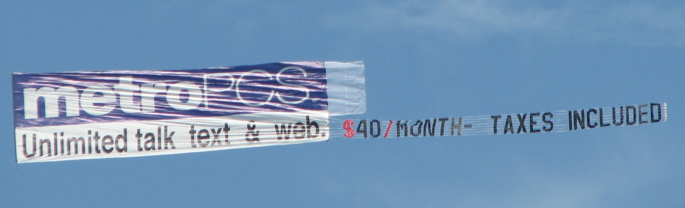 airplane banner aerial advertising pa